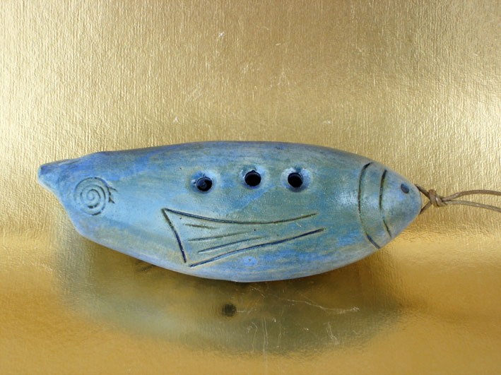 Eight and six hole ocarinas insiped by ancient forms